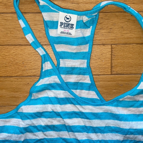 Pink by Victoria's Secret Striped Racerback Tank Top - Picture 6 of 16